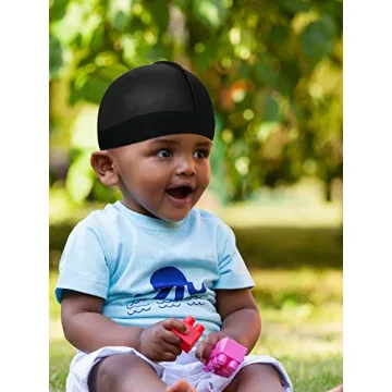 Kids Satin Wave Caps - 6 Pack of Stylish Beanie Caps