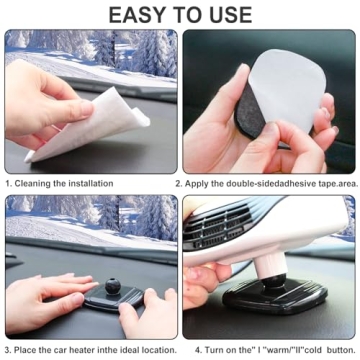 Car Heater, Upgraded Adjustable Speed Car Heater That Plugs Into Cigarette Lighter, HOGUWID Car Defroster 2 in 1 Fast Heating or Cooling Fan，360 Degree Rotary Base Portable Car Heater 12V 120W