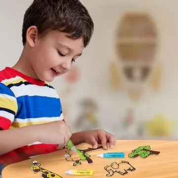 Imagimake Window Art Jungle Suncatcher Kit | Kids Crafts Supplies | Girls Toys Age 6-8 | Arts and Crafts for Kids Ages 8-12 | Creative Fun Craft Kit | Easter Gifts for Kids | Easter Toys