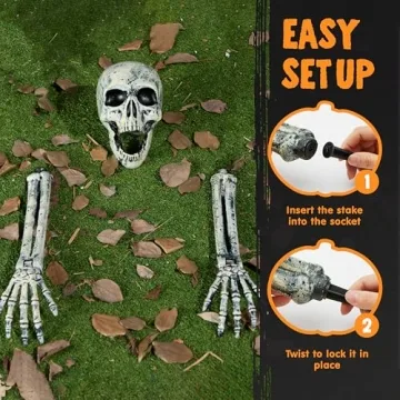 JOYIN Realistic Skeleton Decorations for Halloween Yard