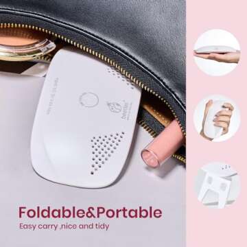 Beetles Nude Pink Gel Nail Polish Kit with UV LED Light Nail Lamp 6 Pcs Starter Kit Base Gel Top Coat Soak Off Nude Pink Gel Polish Set with Nail File for DIY Manicure Valentine's Day Gift for Women