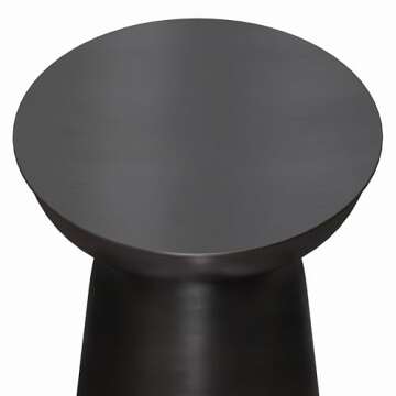 SIMPLIHOME Toby Modern Industrial 17 inch Wide Metal Accent Side Table in Antique Copper, Fully Assembled, End, Bedside Table and Nightstand, for the Living Room and Bedroom, Small Parcel