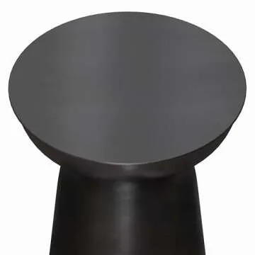 SIMPLIHOME Toby Modern Industrial 17 inch Wide Metal Accent Side Table in Antique Copper, Fully Assembled, End, Bedside Table and Nightstand, for the Living Room and Bedroom, Small Parcel