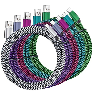 QQLIKE USB Type-C Cable 5 Pack - Durable & Fast Charging Cords