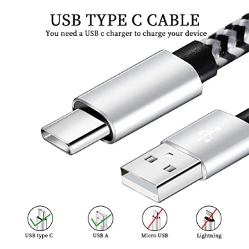 QQLIKE USB Type-C Cable 5 Pack - Durable Fast Charging Cord