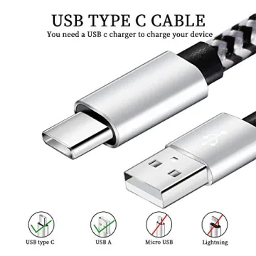 QQLIKE USB Type-C Cable 5 Pack - Durable Fast Charging Cord