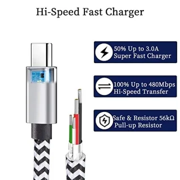 QQLIKE USB Type-C Cable 5 Pack - Durable Fast Charging Cord