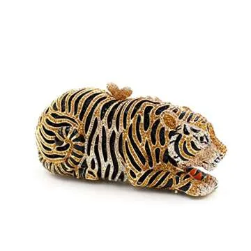 Tngan Cute Tiger Shaped Evening Clutch for Parties