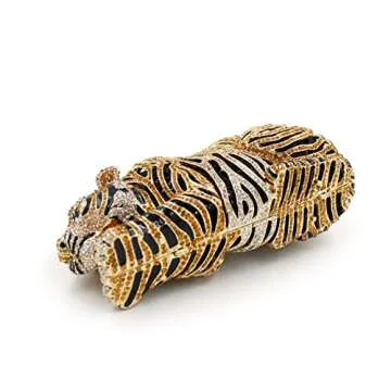Tngan Cute Tiger Shaped Evening Clutch for Parties