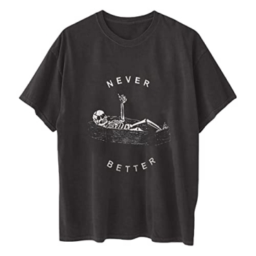 Vintage Graphic Tees for Women Casual Summer Tops