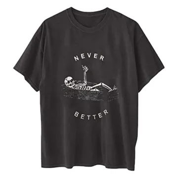 Vintage Graphic Tees for Women Casual Summer Tops