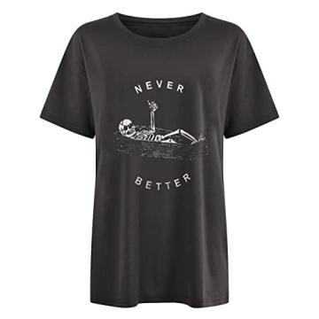 Vintage Graphic Tees for Women Casual Summer Tops