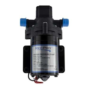 RecPro RV Water Pump Direct Replacement For Shurflo 4008-101-A65 3.0 GPM | 12V Water Pump | Self-Prime | Camper Water Pump | RV Plumbing
