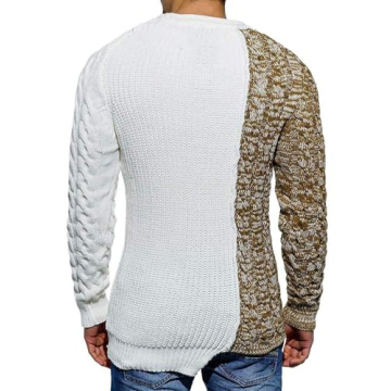 Stylish Taoliyuan Men's Winter Pullover Sweater in Brown
