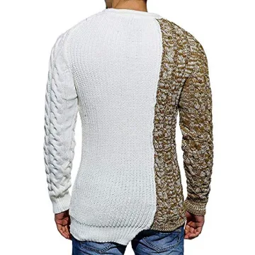 Stylish Taoliyuan Men's Winter Pullover Sweater in Brown