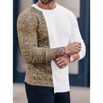 Stylish Taoliyuan Men's Winter Pullover Sweater in Brown
