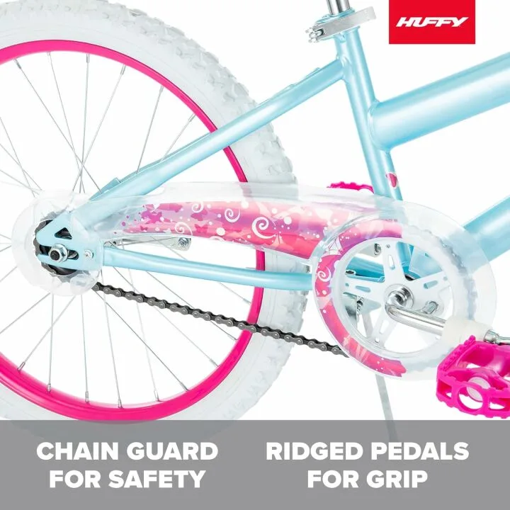 Huffy Illuminate Bike for Girls, 12"/16"/20" Girls Bike with Training Wheels, Multiple Color Options, Quick Connect Assembly, Kickstand and Bike Streamers Avalible