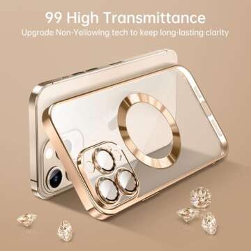 Elegant MagSafe Compatible Clear Case for iPhone 14 Pro Max