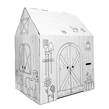 Easy Playhouse Barn - Kids Art & Craft for Indoor & Outdoor Fun, Color Favorite Farm Animals – Dec...