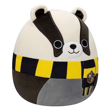 Squishmallows Original Harry Potter 10-Inch Hufflepuff Badger Plush - Medium-Sized Ultrasoft Officia...