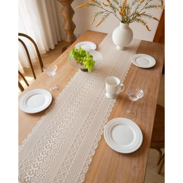 Zulzifs Lace Table Runner - Elegant Boho Dining Decor