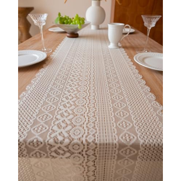 Zulzifs Lace Table Runner - Elegant Boho Dining Decor