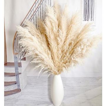 10pcs 40'' Pampas Grass Tall Decor - Pompas Floral, Tall Pampas Grass for Floor Vases, Living Room F...