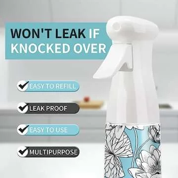 Hair Spray Bottle,Continuous Water Mister Empty Spray for Hairstyling, Cleaning, Plants, Misting and...