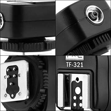 Pixel e-TTL Flash Hot Shoe Adapter with Extra PC Sync Port for Canon DSLRs and Flashguns