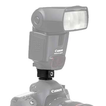 Pixel e-TTL Flash Hot Shoe Adapter with Extra PC Sync Port for Canon DSLRs and Flashguns