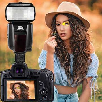 Pixel e-TTL Flash Hot Shoe Adapter with Extra PC Sync Port for Canon DSLRs and Flashguns