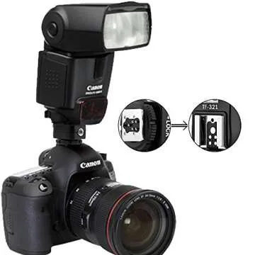 Pixel e-TTL Flash Hot Shoe Adapter with Extra PC Sync Port for Canon DSLRs and Flashguns
