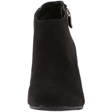 Stylish Black Suede Ankle Wedge Booties for Women by CL
