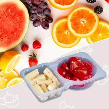 MACTANO Disposable Double Compartment Condiment Containers