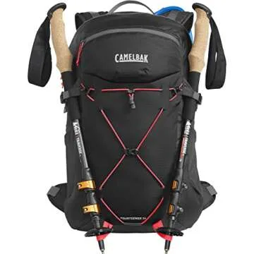 CamelBak Women's Fourteener 24 Hiking Hydration Pack 100oz - Hike Backpack, Black/Fiery Coral