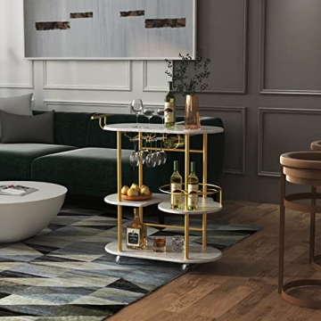 Stylish PAUKIN Gold Bar Cart for Home Entertaining