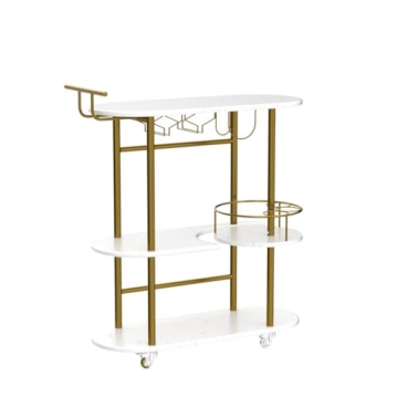 Stylish PAUKIN Gold Bar Cart for Home Entertaining