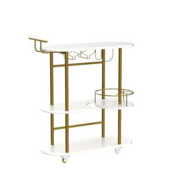 Stylish PAUKIN Gold Bar Cart for Home Entertaining