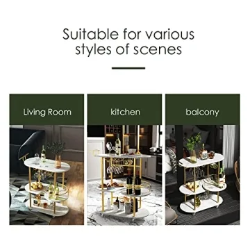 Stylish PAUKIN Gold Bar Cart for Home Entertaining