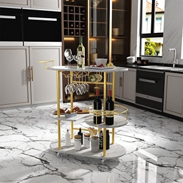 Stylish PAUKIN Gold Bar Cart for Home Entertaining