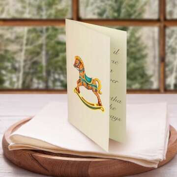 Freshcut Paper Pop Up Cards, 3D Popup Greeting Cards, Birthday Gift Card, Note Card & Envelope, 15" Christmas Tree