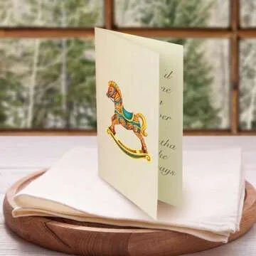 Freshcut Paper Pop Up Cards, 3D Popup Greeting Cards, Birthday Gift Card, Note Card & Envelope, 15" Christmas Tree