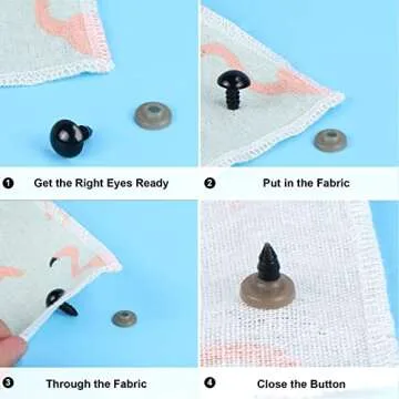 UPINS 120PCS Safety Crochet Eyes for DIY Crafts