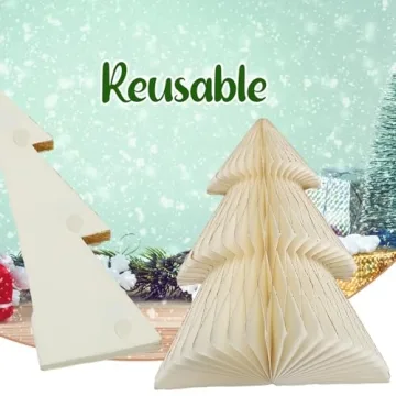 Beeveer 3-Pc Paper Christmas Tree Set for Holiday Decor