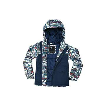 Arctix Kids Slalom Insulated Winter Jacket, White Multi Camo, X-Large