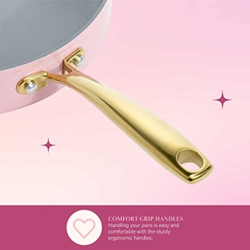 Paris Hilton Iconic Nonstick Pots and Pans Set 10-Piece