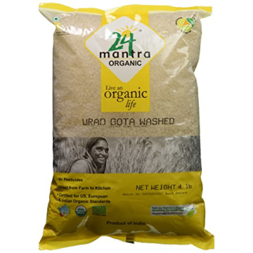 24 Mantra Organic Urad Dal Whole - Matpe Beans Whole Lentils - Usda Certified Organic - European Uni...