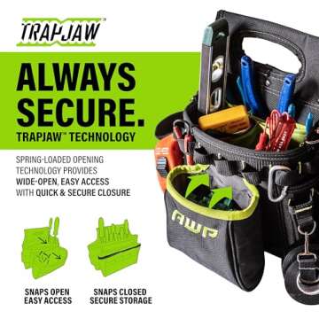 AWP TrapJaw Tool Pouch - 3-in-1 Organizer for Electricians and Technicians