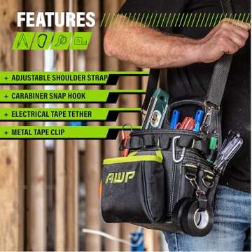 AWP TrapJaw Electrician Tool Pouch with Spring Technology