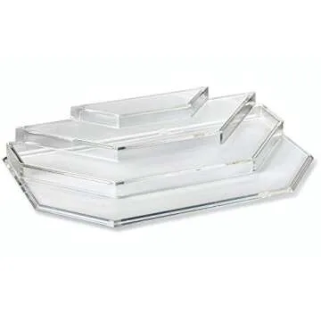 byAlegory Acrylic Mini Perfume & Mini Scented Oils Organizer & Vanity Display 4 Tiers for Storing Mini, Travel Size, Rollerball Beauty Perfume Bottles - Clear